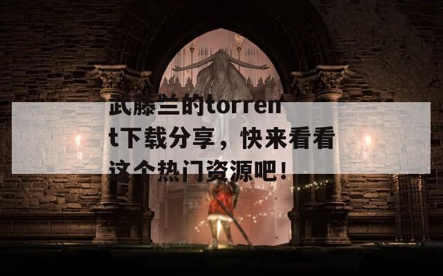 武藤兰的torrent下载分享，快来看看这个热门资源吧！  第1张