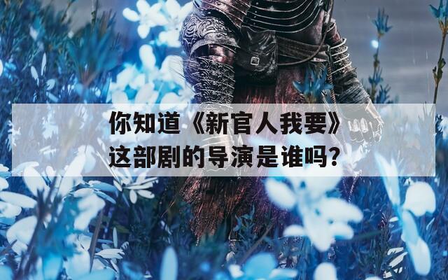 你知道《新官人我要》这部剧的导演是谁吗？