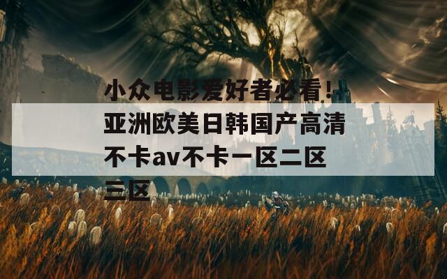 小众电影爱好者必看！亚洲欧美日韩国产高清不卡av不卡一区二区三区