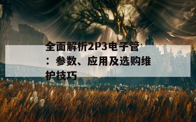 全面解析2P3电子管：参数、应用及选购维护技巧