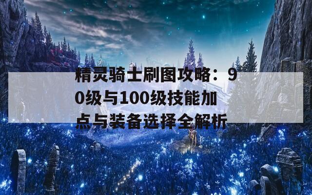 精灵骑士刷图攻略：90级与100级技能加点与装备选择全解析