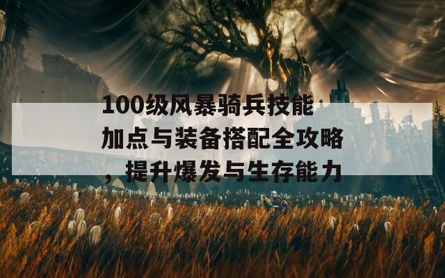 100级风暴骑兵技能加点与装备搭配全攻略，提升爆发与生存能力