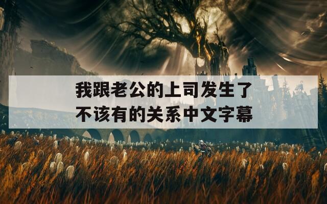 我跟老公的上司发生了不该有的关系中文字幕