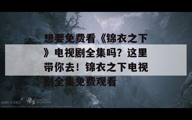 想要免费看《锦衣之下》电视剧全集吗？这里带你去！锦衣之下电视剧全集免费观看